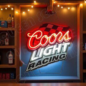 COORS LIGHT RACING NEON LED SIGN